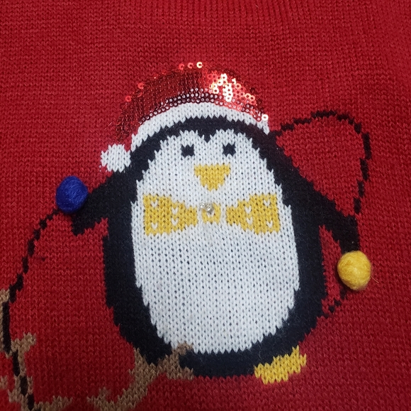 Christmas sweater George brand, size xs, red - Picture 3 of 8